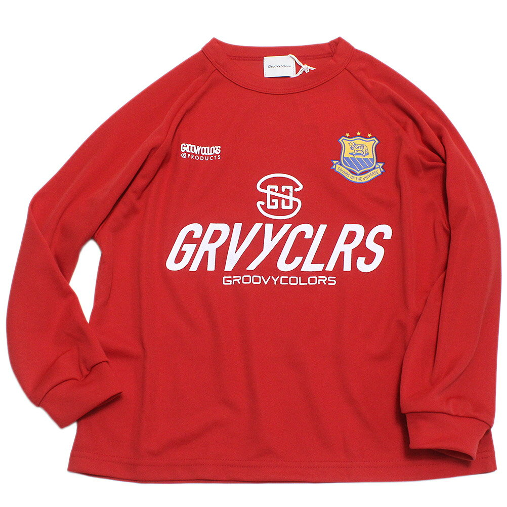 【グルーヴィーカラーズ groovy colors ジュニア 子供服】 COOLMAX GAME PO シャツ 5R赤