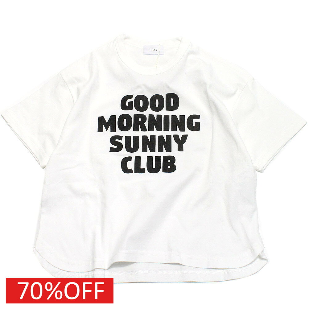 T-Shirts （Half Sleeves） - 【子供服 フォブ FOV キッズ】 セール 【50%OFF】 GOODMORNING 6分袖Tシャツ ホワイト(WH)