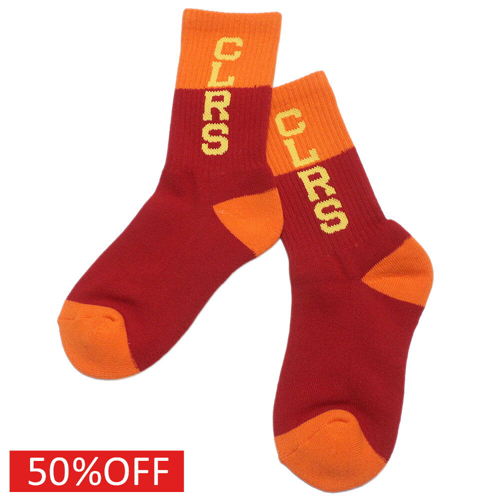 【グルーヴィーカラーズ groovy colors ジュニア 子供服】 セール 【50%OFF】 GRVY CLRS 2TONE SOX 5R赤