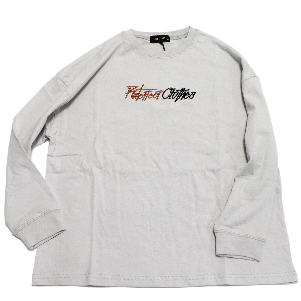 【RAT EFFECT ラットエフェクト ジュニア 子供服】 RATEFECT CLOTHESスーパーBIGロンT ライトグレー