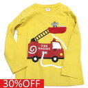 【CHEEK ROOM/チークルーム/知育玩具/子供服/ベビー/キッズ】 セール 【30%OFF】 消防車ロングTシャツ イエロー(YE)
