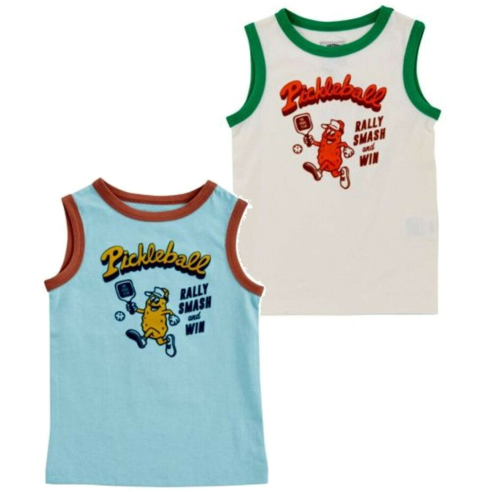 【オーシャンアンドグラウンド/子供服/ベビー/キッズ/ジュニア/ocean＆ground】 Pickleballフロッキープリントタンクトップ