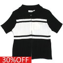 【Love toxic/ラブトキ/ラブトキシック/JS/ジュニア/ガールズ】 セール 【30%OFF】 半袖ZIPニット クロ80)