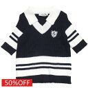 【Love toxic/ラブトキ/ラブトキシック/JS/ジュニア/ガールズ】 セール 【50%OFF】 半袖ポロニット コン(50)