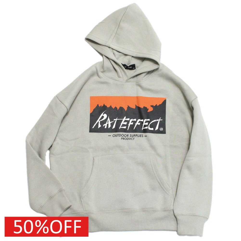 Rakuten - 【RAT EFFECT ラットエフェクト ジュニア 子供服】 セール 【50%OFF】 RATEFFECT　MOUNTAIN裏起毛フーディ グレイッシュベージュ