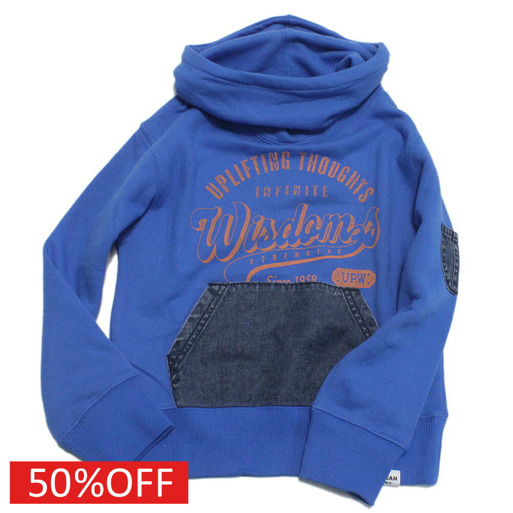 【オフィシャルチーム 子供服 OFFICIAL TEAM】 TC裏毛デニムポケットパーカー ブルー