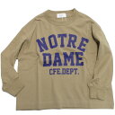 【子供服 フォブ FOV キッズ】 あす楽 NOTREDAME ビッグL/S Tシャツ ベージュ(BE)