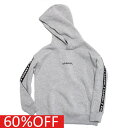 【RAT EFFECT ラットエフェクト ジュニア 子供服】 セール 【60%OFF】 【KANGOL×RAT EFFECT】袖ロゴラインフーディー 杢グレー