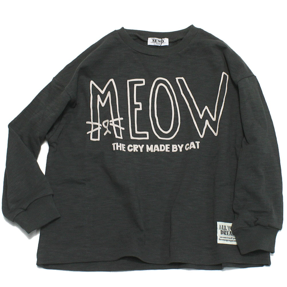 【ニードルワークス NEEDLE WORKS】 【NeWo】モチーフロゴTシャツ チャコールグレー