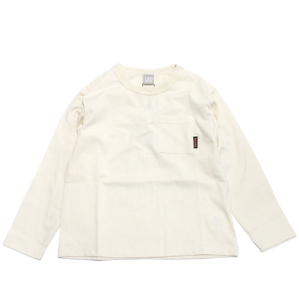  セール  バックプリント天竺長袖Tシャツ キナリ(KN)