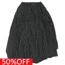 【ユニカ 子供服 UNICA 女の子 ガールズ レディース】 セール 【50%OFF】 ピンストライプシャーリングギャザースカート ブラック(4)