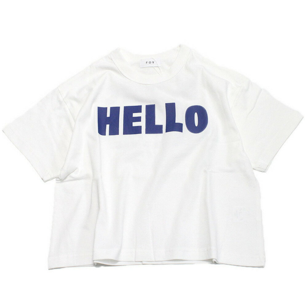 【子供服 フォブ FOV キッズ】 あす楽 HELLO Tシャツ ホワイト(WH)