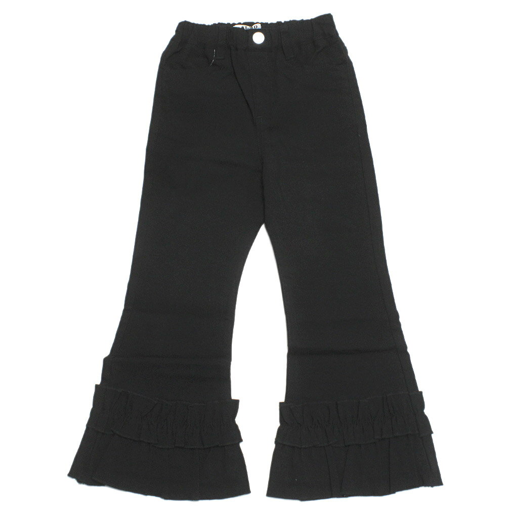 【ニードルワークス NEEDLE WORKS】 【NeWo】スソフリルパンツ ブラック