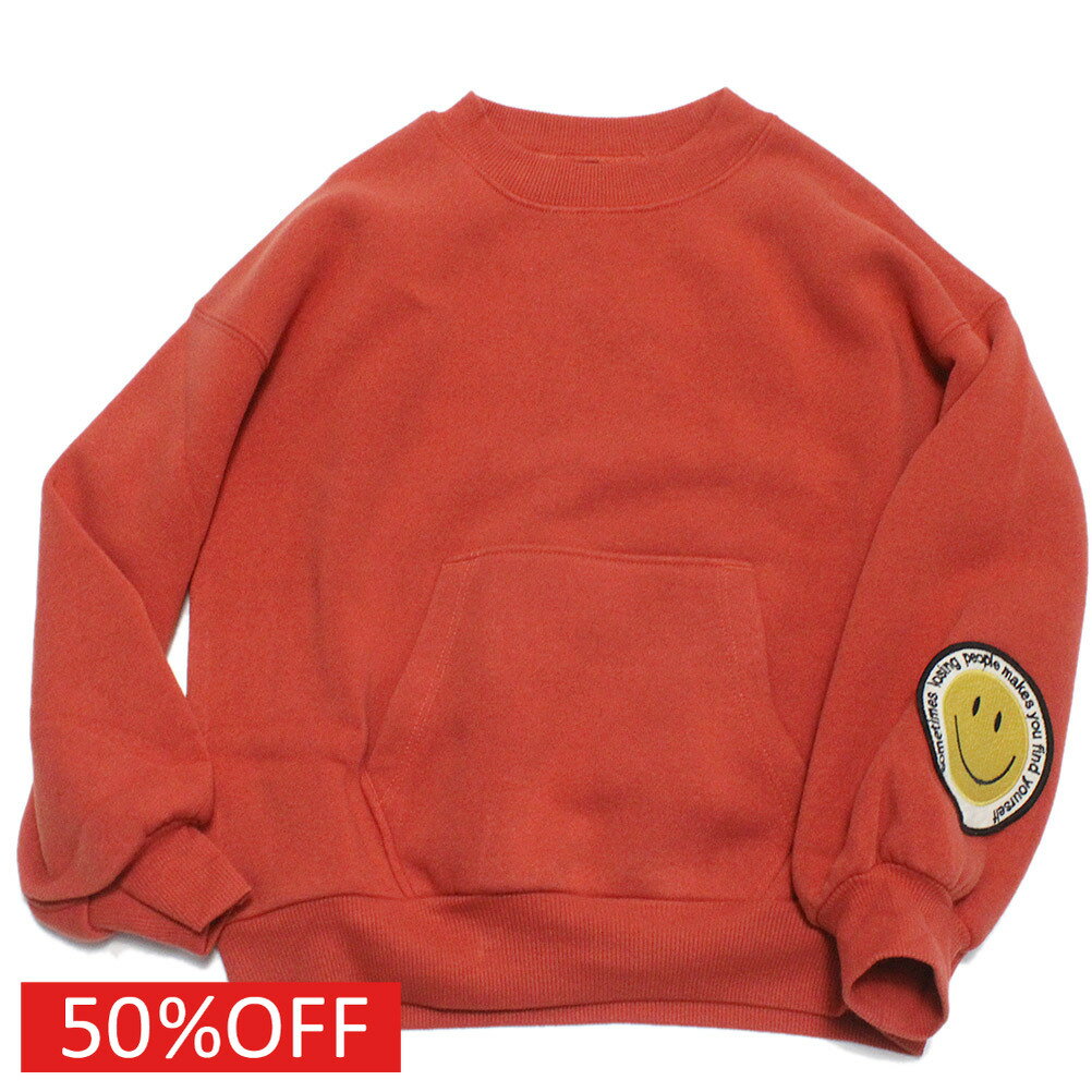 【ニードルワークス NEEDLE WORKS】 セール 【50%OFF】 T/C裏起毛プリントトレーナー スカーレット(4)