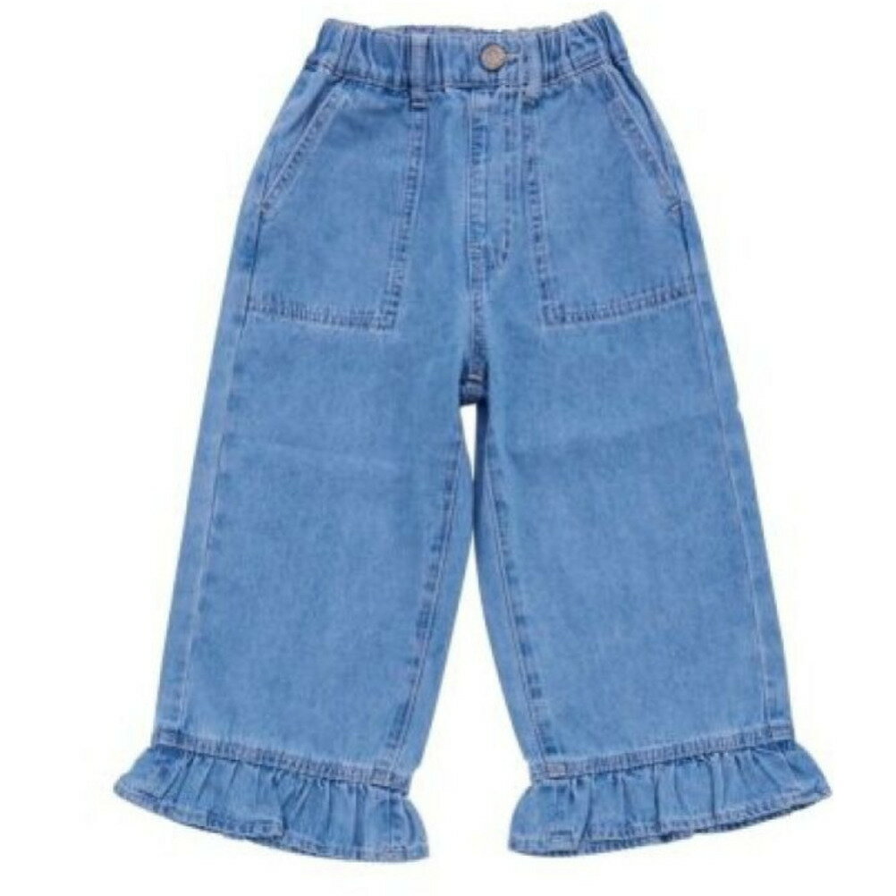 Rakuten - 【オーシャンアンドグラウンド/子供服/ベビー/キッズ/ジュニア/ocean＆ground】 フリルデニム ブリーチ(BC)