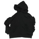 【ニードルワークス NEEDLE WORKS】 【NeWo】フリルフーディー ブラック