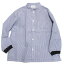 【子供服 フォブ FOV キッズ】 あす楽 ストライプマオカラーシャツ ストライプブルー(SB) 4,290円