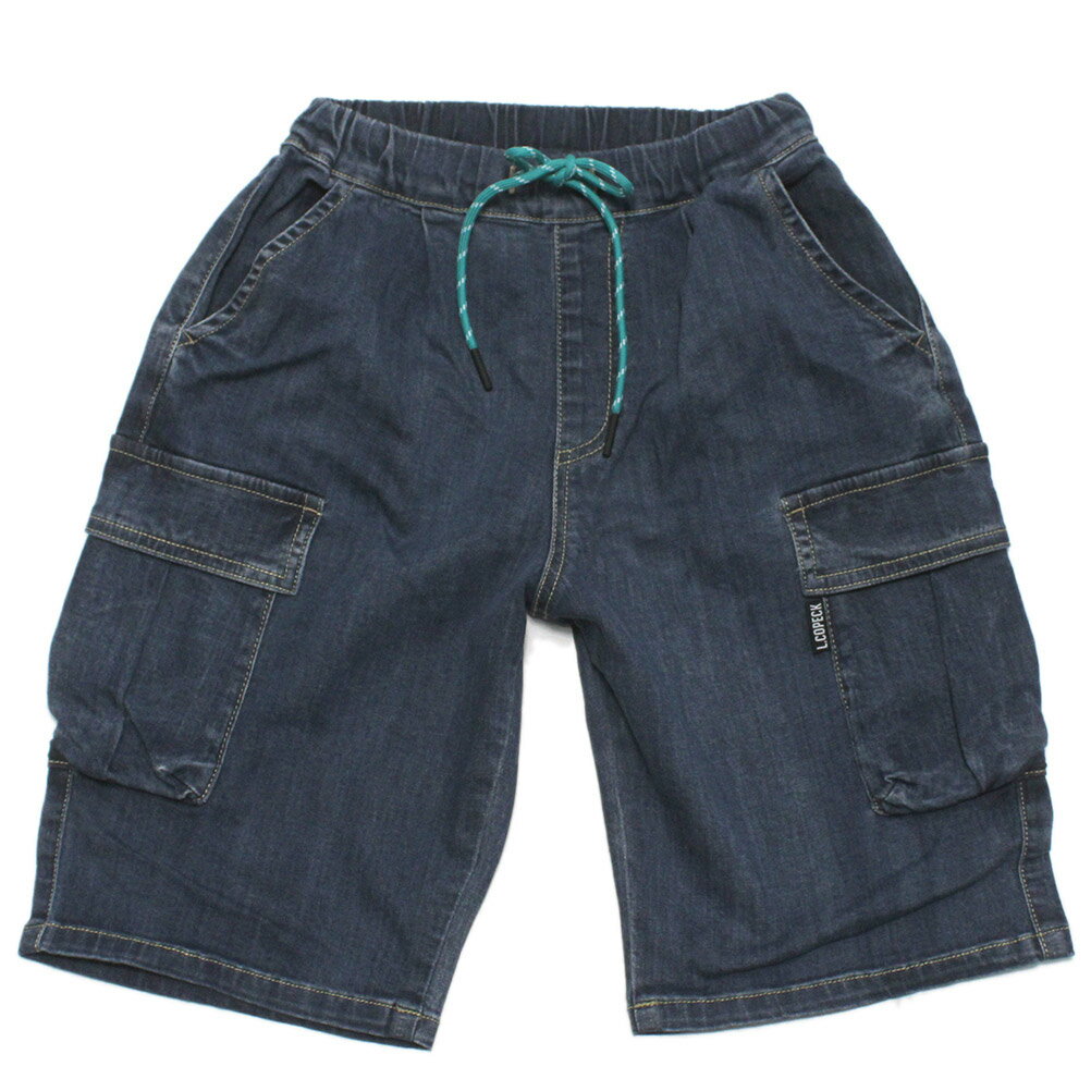 Other - 【子ども服/エルコペック/L.COPECK/キッズ/ジュニア】 ライトオンスデニムカーゴワイド6分 ネイビー(11)