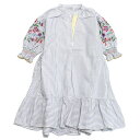 【子供服 親子 ゴートゥーハリウッド GO TO HOLLYWOOD 】 フラワーシシュウ シャツOP 14BLブルー