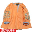 【子供服 親子 ゴートゥーハリウッド GO TO HOLLYWOOD 】 セール 【30%OFF】 フラワーシシュウ ブラウス 15ORオレンジ