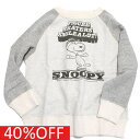 【DD×スヌーピー DENIM DUNGAREE×スヌーピーコラボ PEANUTS 子供服】 セール 【40%OFF】 トンプキンウラケ SNOOPY SKATER スウェット 91CZYクレイジー