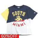 【チャンピオン/キッズ/Champion/子供服】 セール 【50%OFF】 あす楽 リメイク ショートスリーブTシャツ ネイビー(370)