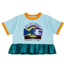 【オーシャンアンドグラウンド/子供服/ベビー/キッズ/ジュニア/ocean&ground】 チュールペプラムリンガーTシャツ ライトブルー(LB)(4)