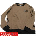 【セスタヴォカーレ/子供服/6゜vocaLe/セスタボカーレ】 セール 【50%OFF】 ツートーンスウェットプルオーバー チョコレート