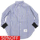 【子供服 ジュニア 親子 GENERATOR ジェネレーター】 セール 【50%OFF】 バンドカラーシャツ ブルー(BL)