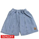 【オーシャンアンドグラウンド/子供服/ベビー/キッズ/ジュニア/ocean&ground】 セール 【50%OFF】 タックデニムワイドショーツ ケミカルウォッ...