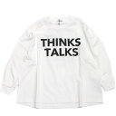 【子供服 ジュニア 親子 GENERATOR ジェネレーター】 あす楽 THINKS TALKS L/S Tシャツ ホワイト(WH)