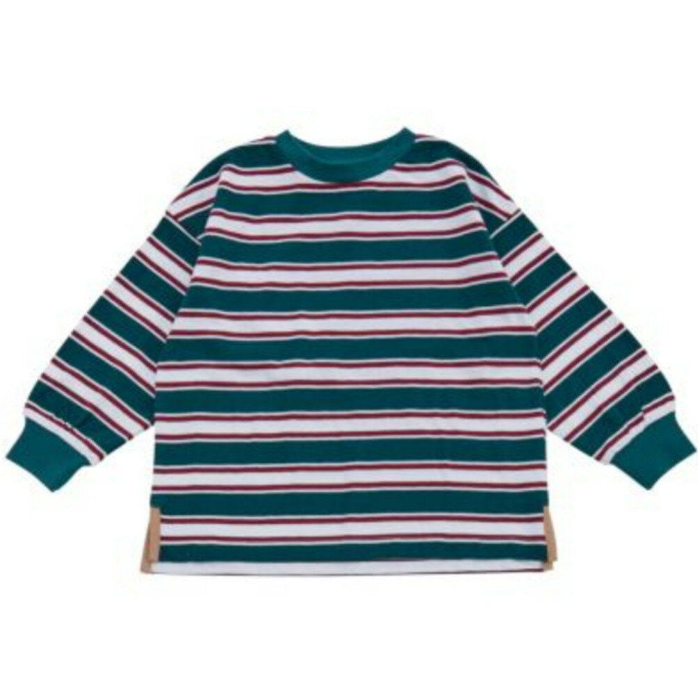 PORTER - 【オーシャンアンドグラウンド/子供服/ベビー/キッズ/ジュニア/ocean＆ground】 マルチボーダーラガーロンT グリーン(GR)