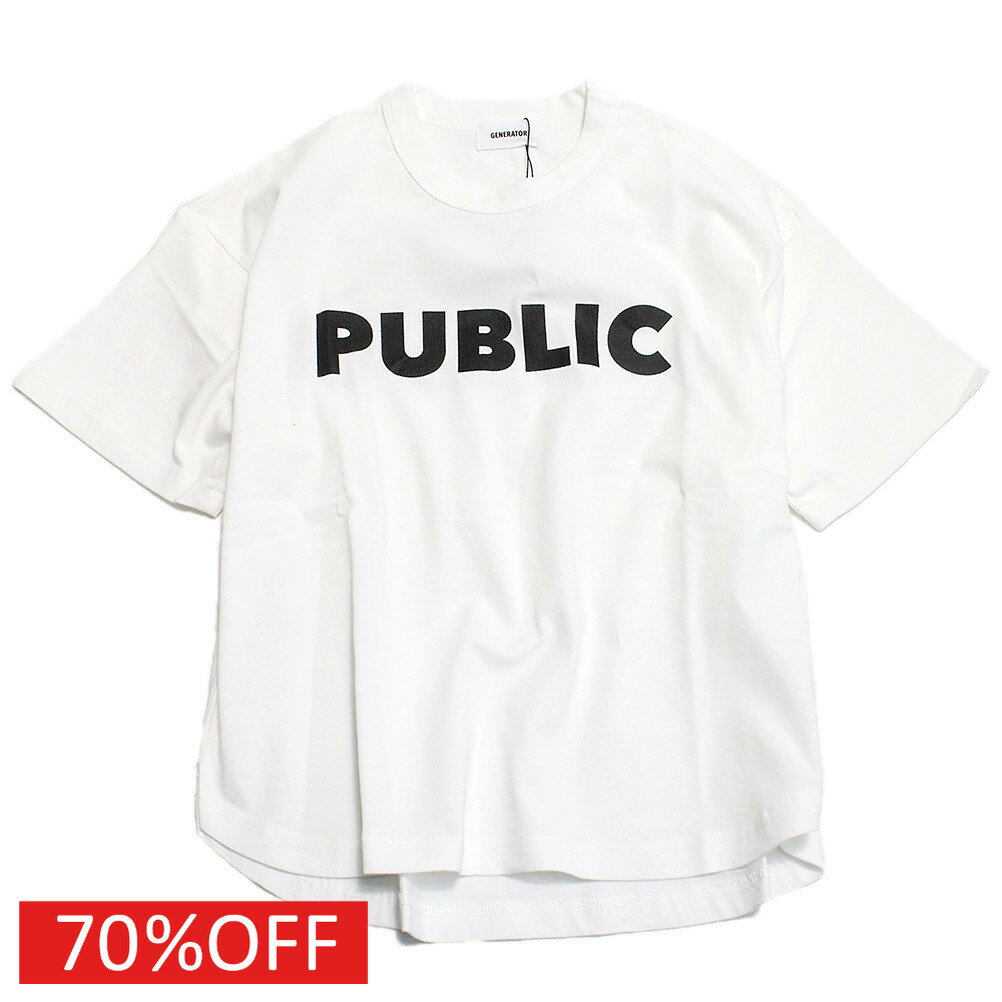 Rakuten - 【子供服 ジュニア 親子 GENERATOR ジェネレーター】 セール 【70%OFF】 PUBLIC Tシャツ ホワイト(WH)