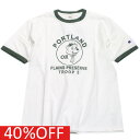 【チャンピオン/メンズ/レディース/Champion】 セール 【40%OFF】 ショートスリーブリンガーTシャツ モスグリーン(560)