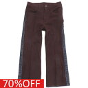 【デニム&ダンガリー DENIM DUNGAREE デニムダンガリー DD 子供服 親子 】 セール 【70%OFF】 ノンデニム フレア PN 13WNワイン
