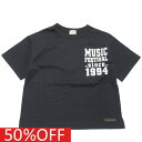 楽天子供服サーカス【エフオーキッズ F.O.KIDS】 セール 【50％OFF】 あす楽 MUSIC FES バックプリントTシャツ ブラック（BK）