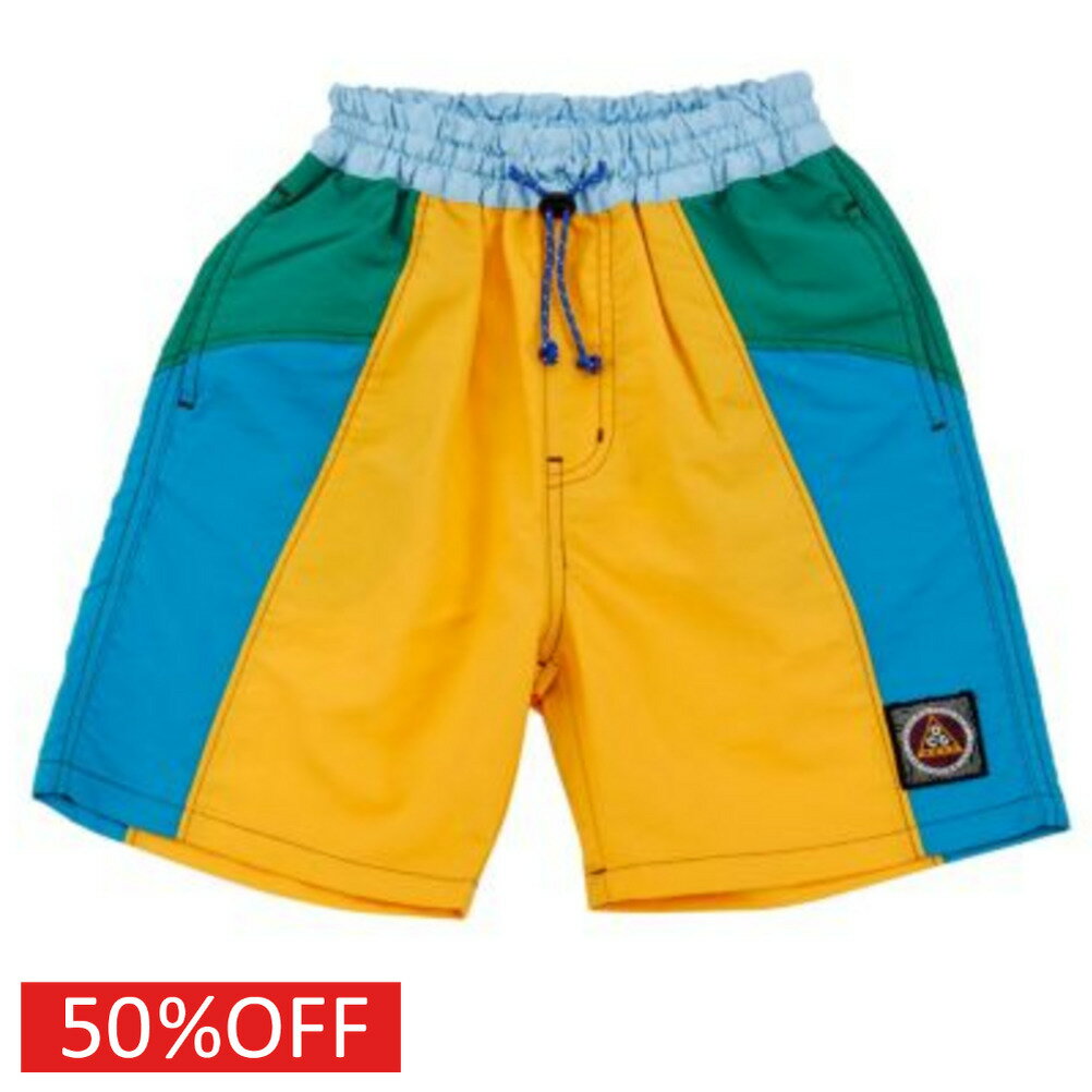 五分裤 - 【オーシャンアンドグラウンド/子供服/ベビー/キッズ/ジュニア/ocean＆ground】 セール 【50%OFF】 水陸ナイロントラックショーツ イエロー(YE)