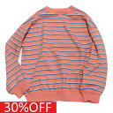 【オーシャンアンドグラウンド/子供服/ベビー/キッズ/ジュニア/ocean&ground】 セール 【30%OFF】 マルチボーダーBIGスウェット アプリコッ...