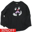 【オーシャンアンドグラウンド/子供服/ベビー/キッズ/ジュニア/ocean&ground】 セール 【30%OFF】 フェイスプリントワイドロンT ブラック(B...