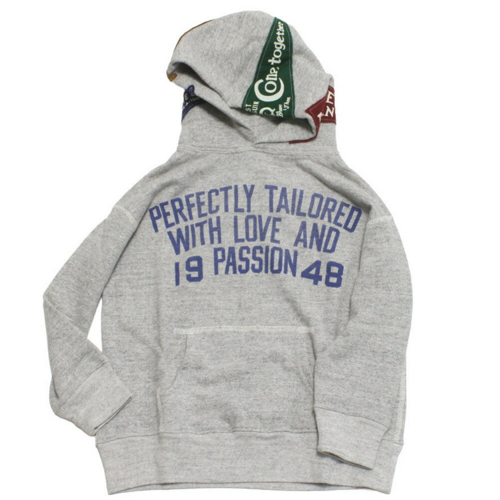 【デニム＆ダンガリー DENIM DUNGAREE デニムダンガリー DD 子供服 親子 】 ウラケ ペナント パーカー ..