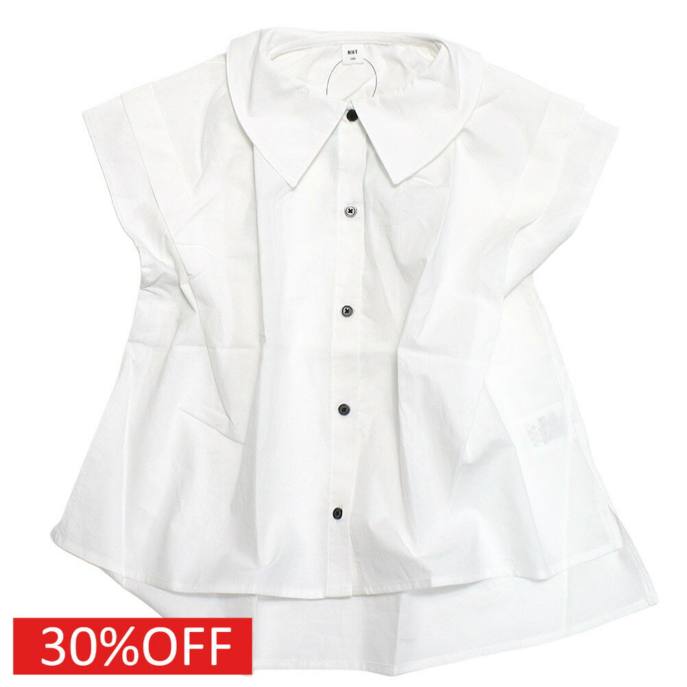 Rakuten - 【NHT/エヌエイチティー/女の子/保育園着/子供服/キッズ】 セール 【30%OFF】 タック ブラウス オフホワイト(OW)