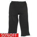 【マルーク 子供服 maarook 女の子 親子 ガールス ベビー ベビーギフト】 セール 【50%OFF】 リブスリットレギンス クロ(4)