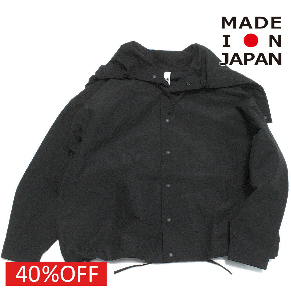 【子供服 MOUN TEN. マウンテン ジュニア MOUNTEN】 セール 【30%OFF】 C/N typewriter sailor hood シャツ ブラック(4.0)