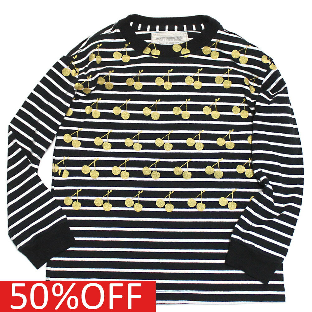 【子供服 親子 ゴートゥーハリウッド GO TO HOLLYWOOD 】 セール 【50%OFF】 あす楽 ボーダーテンジク チェリー TEE 2BK黒