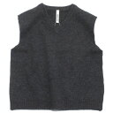 【子供服 MOUN TEN. マウンテン ジュニア MOUNTEN】 merino oversized ベスト チャコール