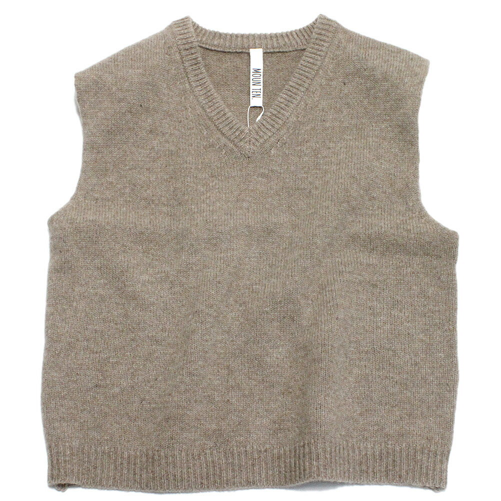 【子供服 MOUN TEN. マウンテン ジュニア MOUNTEN】 merino oversized ベスト ラテ