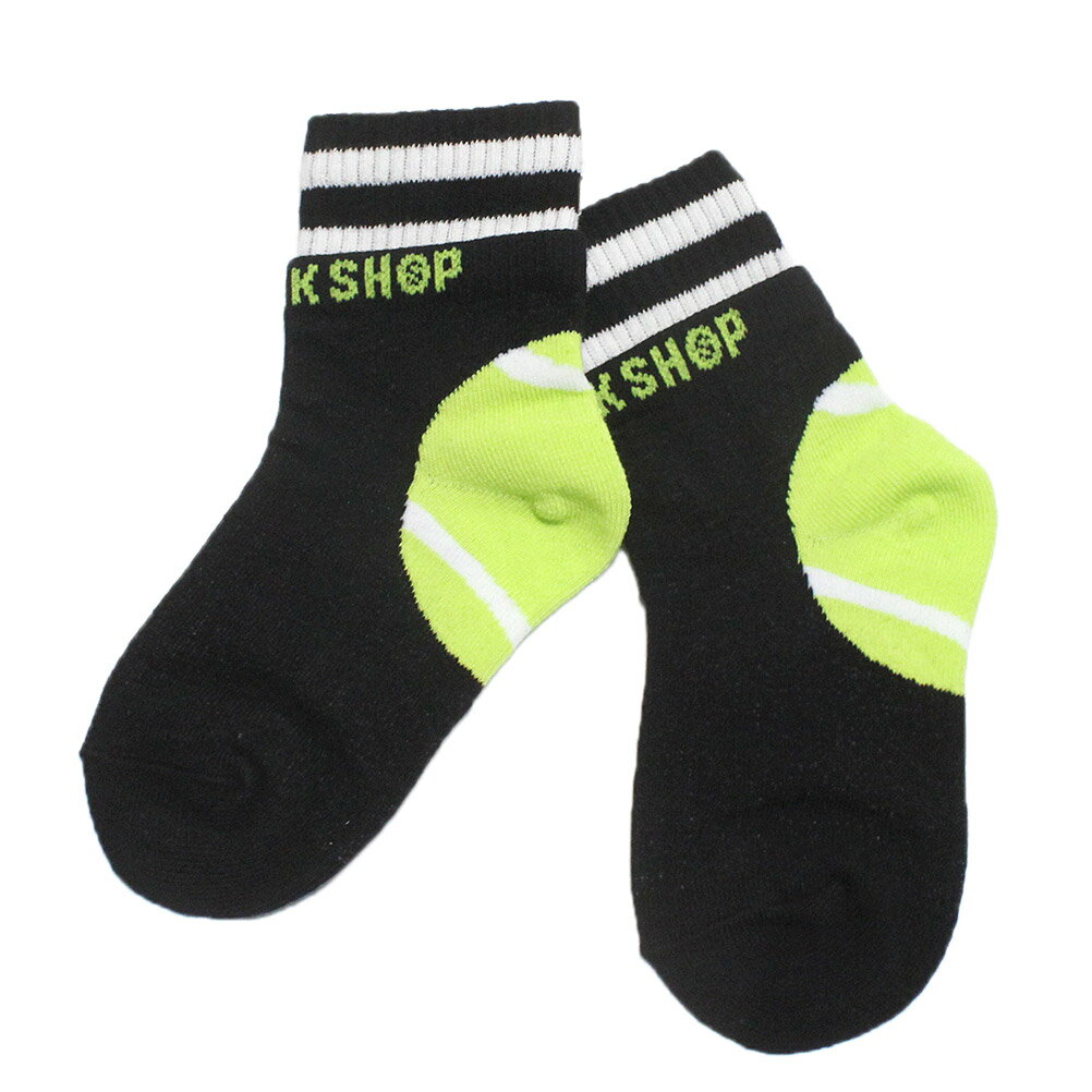 【キッズ THE PARK SHOP 子供服 ザ・パークショップ こども服 ジュニア】 DOUBLE TENNIS ソックス ブラック