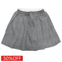 【プティマイン petitmain】 セール 【50%OFF】 ダブルウエストプリーツスカート クロ(80)