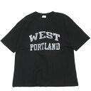 【SECONDセカンド/子供服/アウトドア/カジュアル/キッズ/ジュニア】 WESTバック切替Tシャツ ブラック(BK)(4)