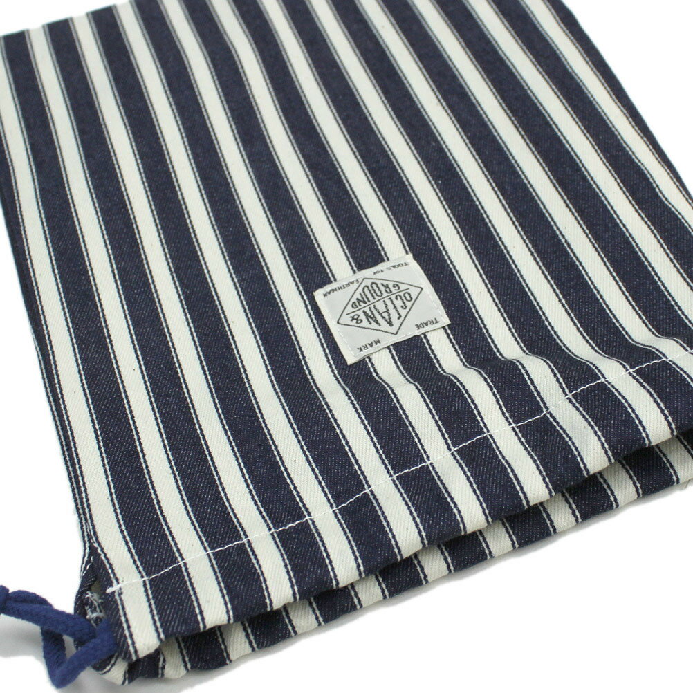 【オーシャンアンドグラウンド/子供服/ベビー/キッズ/ジュニア/ocean&ground】 BLUE BLUE 巾着中 ヒッコリー(HI)